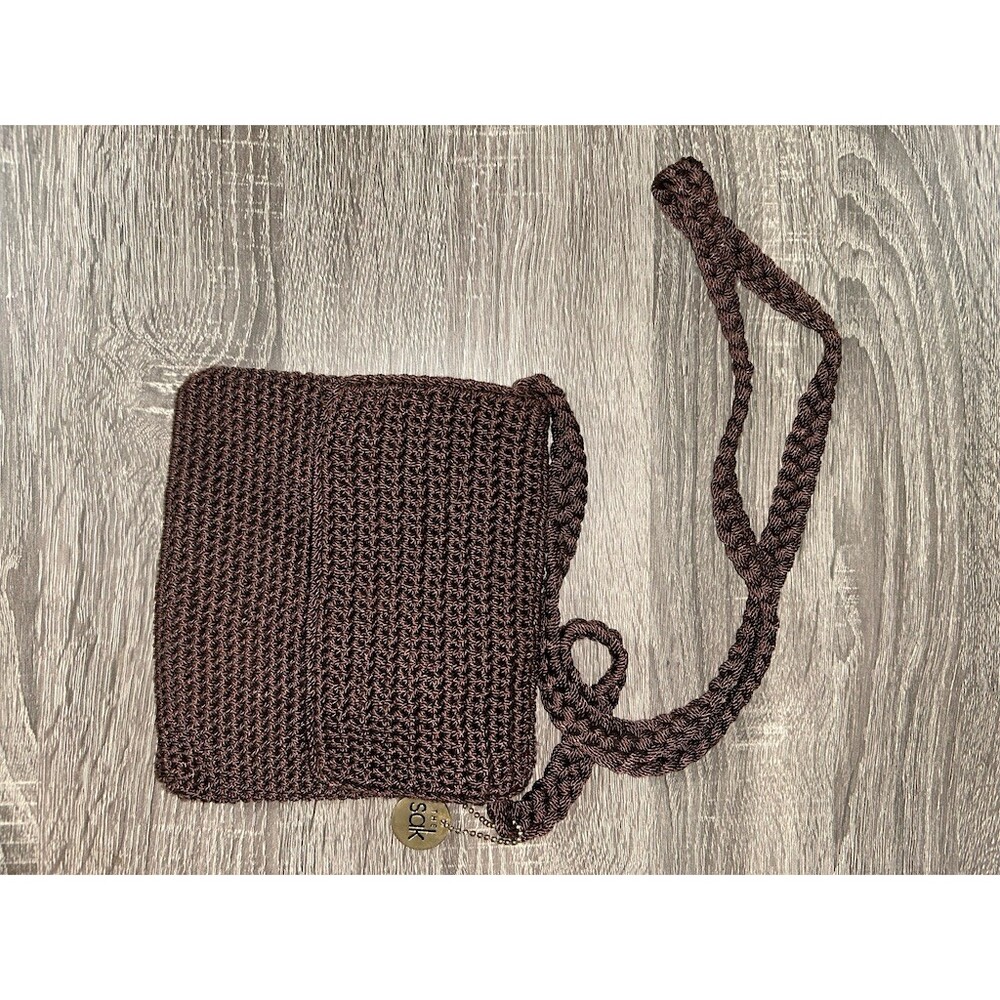 The Sak Crossbody Bag Womens Mini Brown Boho Zip Top Lined Lightweight
